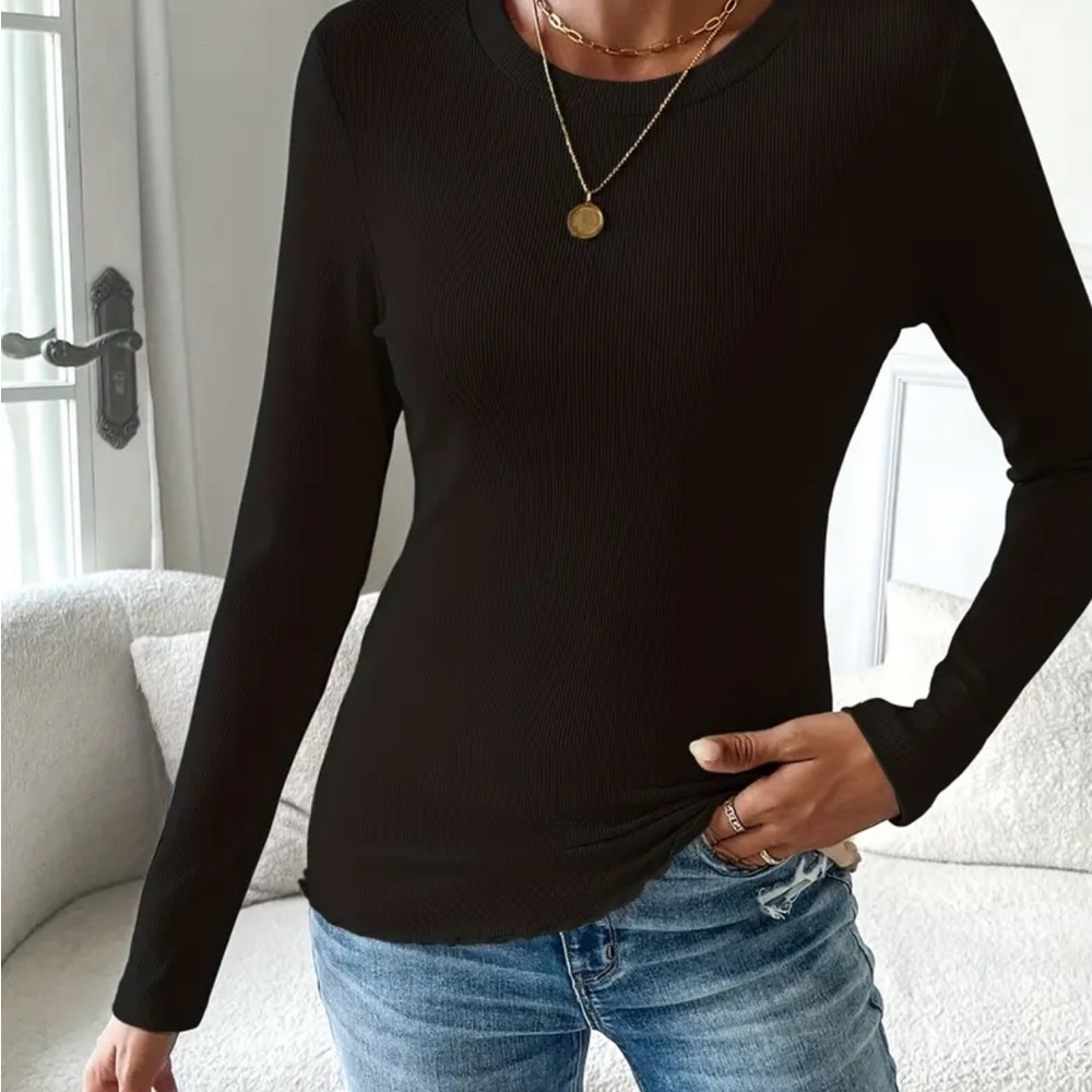 Black Long Sleeve Women's Top